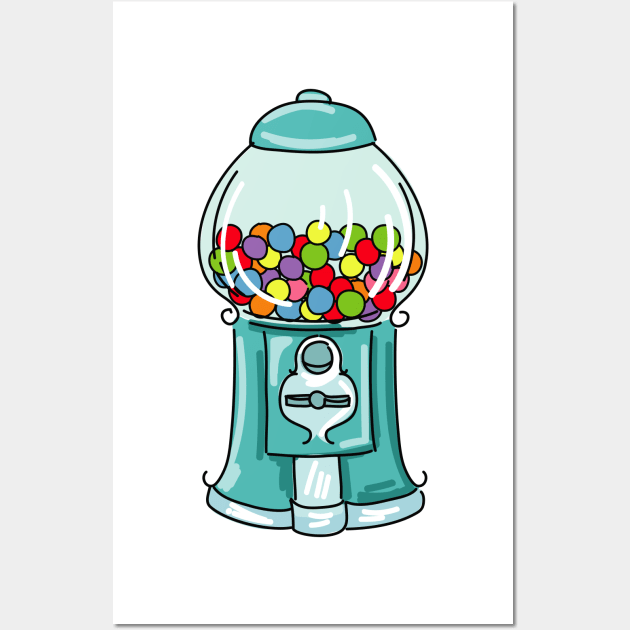 Retro Gumball Machine Wall Art by SWON Design